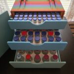 Peptide Storage Box with 3 Drawers and Lockable Door | 100 3ml, 49 5/10ml & 25 BAC Water | Removable Inserts | Vial Organizer with Handle