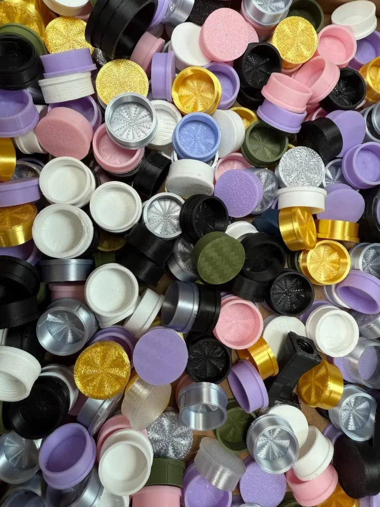Vial Caps - 3ML 5ML 10ML 30ML  Pack of 10 - Snap Off vial lids 3D Printed Refrigerator Box